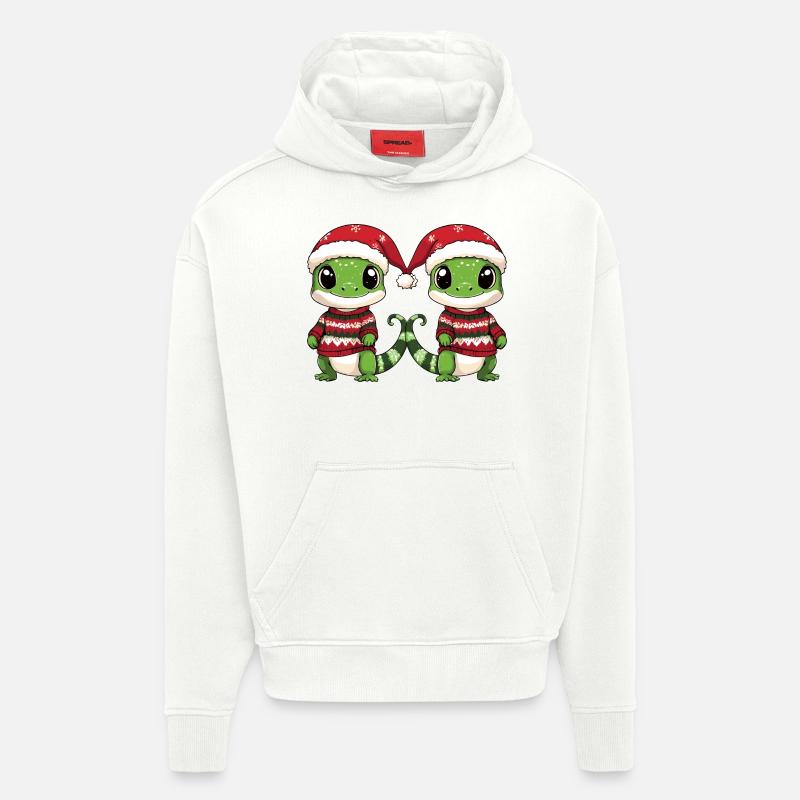 L’équipe de Noël Lizard - Sweat à capuche bio épais oversize fabriqué en UE - OFF WHITE