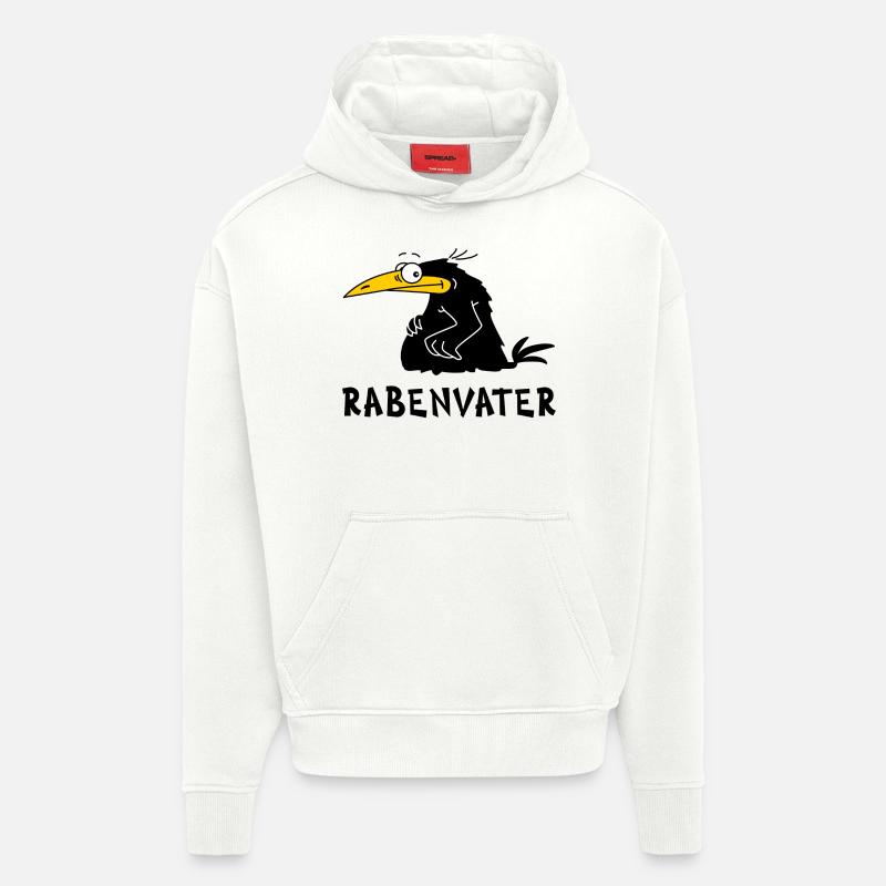 Rabenvater - Sweat à capuche bio épais oversize fabriqué en UE - OFF WHITE