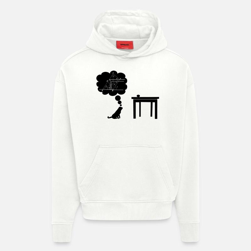 Katze sciencest Springen - Hoodie- made by SPREAD  - OFF WHITE