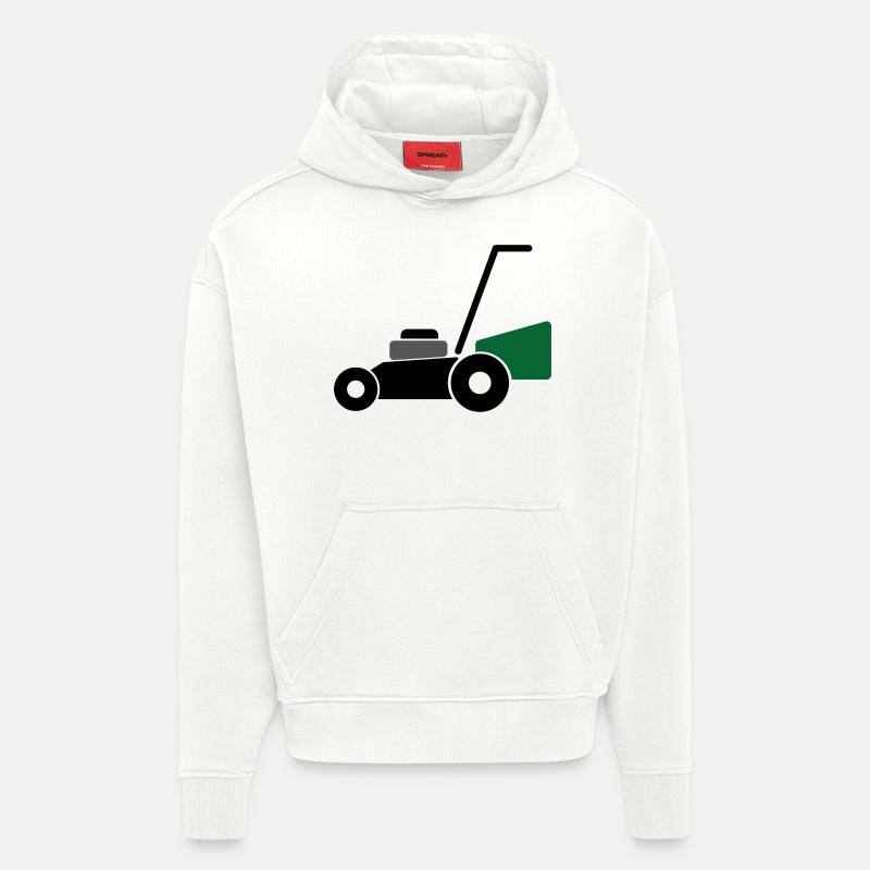 Tondeuses à gazon - Sweat à capuche bio épais oversize fabriqué en UE - OFF WHITE