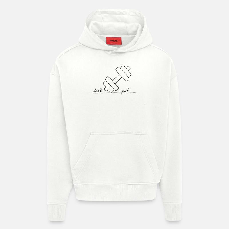 Don‘t quit - Hoodie- made by SPREAD  - OFF WHITE