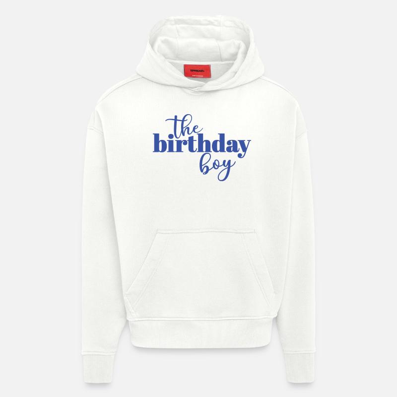Le garçon d’anniversaire - Sweat à capuche bio épais oversize fabriqué en UE - OFF WHITE