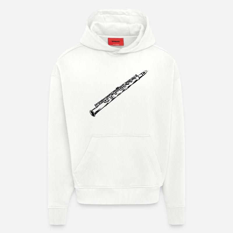 Flûte - Sweat à capuche bio épais oversize fabriqué en UE - OFF WHITE