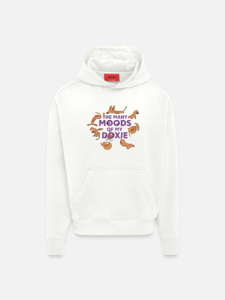 Dachshund Whims – Every Day an Adventure - Hoodie- made by SPREAD - OFF WHITE