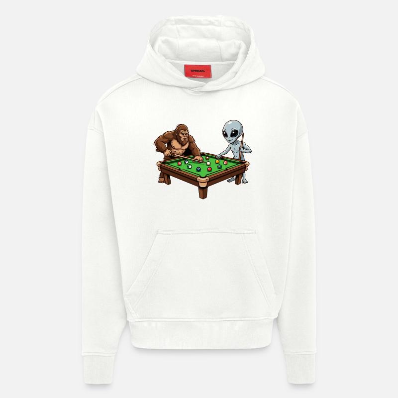 Billard Profi Design – Snooker & Pool Billard - Hoodie- made by SPREAD  - OFF WHITE
