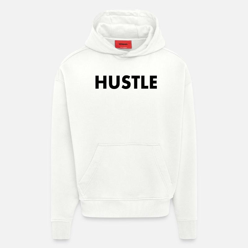 Hustle - Sweat à capuche bio épais oversize fabriqué en UE - OFF WHITE