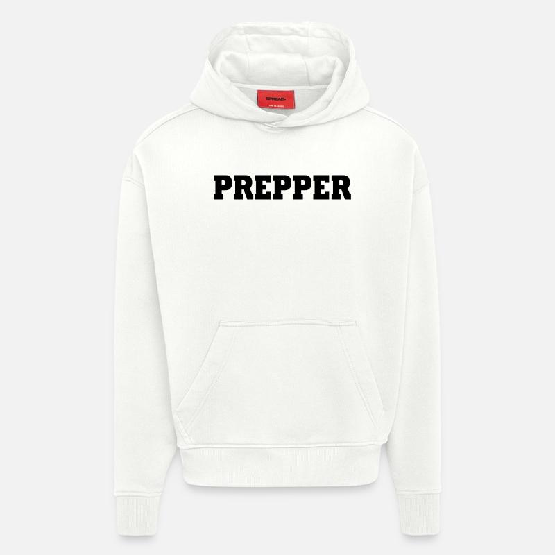 Prepper - Sweat à capuche bio épais oversize fabriqué en UE - OFF WHITE