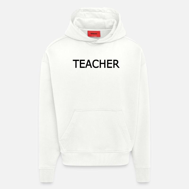 Teacher - Sweat à capuche bio épais oversize fabriqué en UE - OFF WHITE