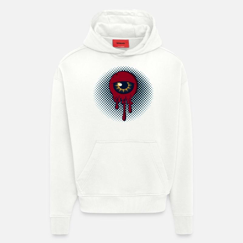 œil - Sweat à capuche bio épais oversize fabriqué en UE - OFF WHITE
