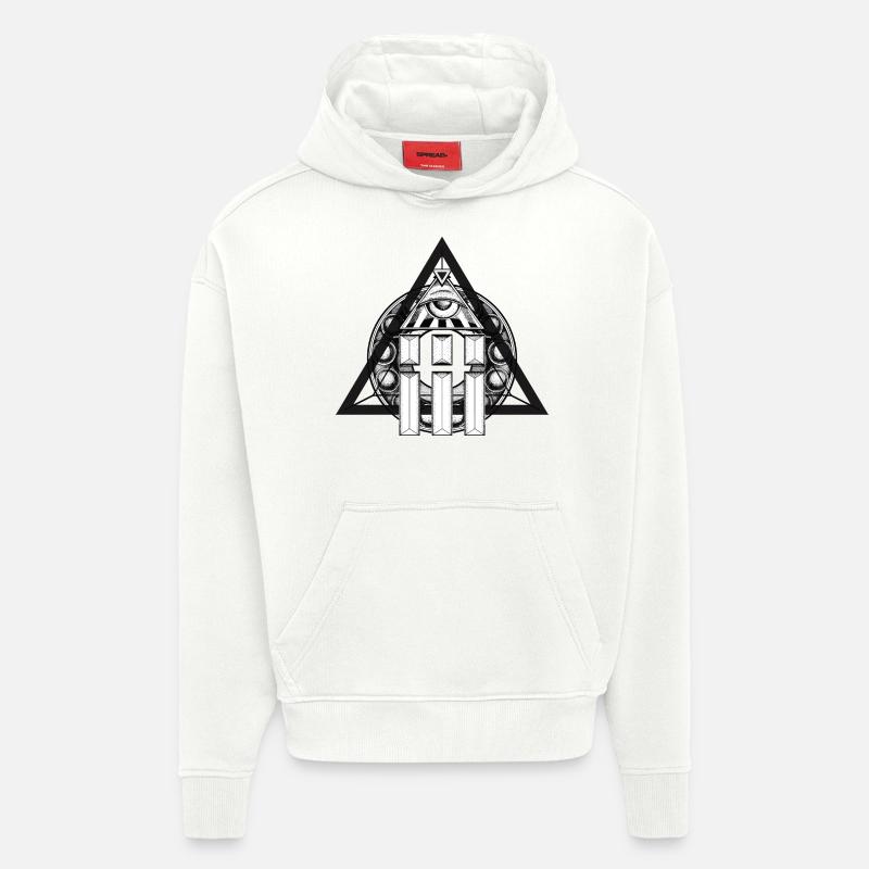 okun - Sweat à capuche bio épais oversize fabriqué en UE - OFF WHITE