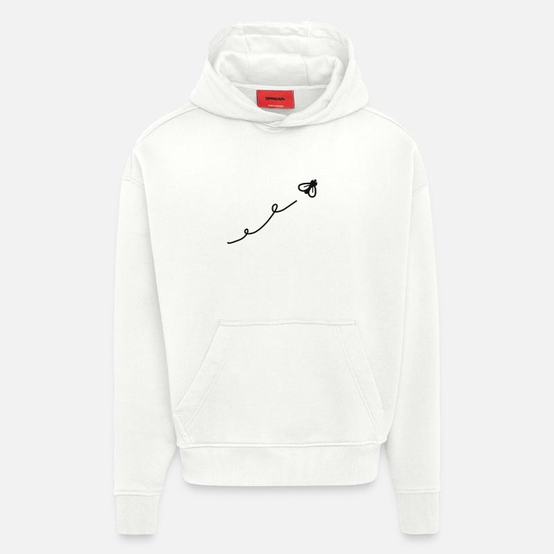 mouche sumsum - Sweat à capuche bio épais oversize fabriqué en UE - OFF WHITE