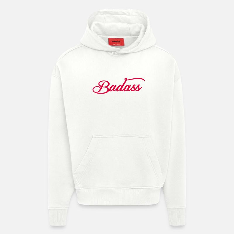 Badass - Sweat à capuche bio épais oversize fabriqué en UE - OFF WHITE