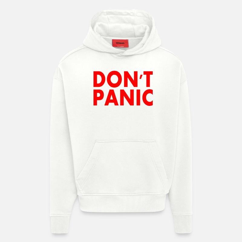 don't panic - Sweat à capuche bio épais oversize fabriqué en UE - OFF WHITE