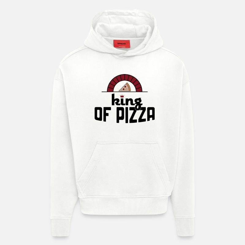 Pizza - Sweat à capuche bio épais oversize fabriqué en UE - OFF WHITE
