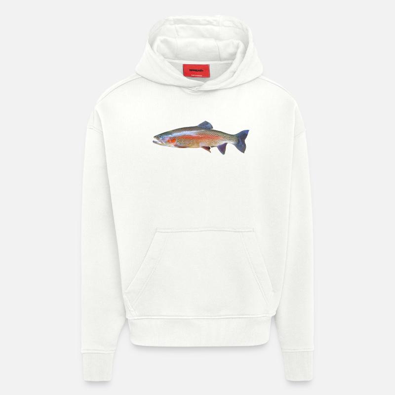 Eine schöne Regenbogenforelle - Hoodie- made by SPREAD  - OFF WHITE
