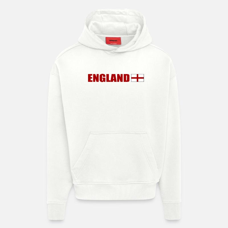 angleterre - Sweat à capuche bio épais oversize fabriqué en UE - OFF WHITE