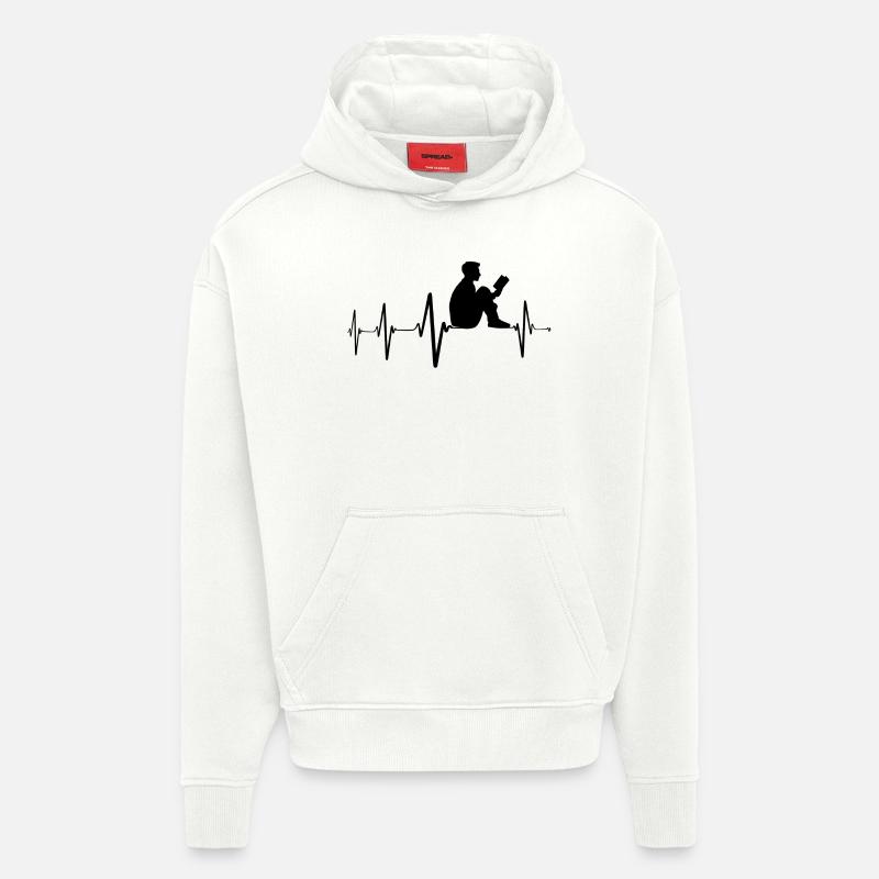 Lesen, Reading, Romane Geschenke - Hoodie- made by SPREAD  - OFF WHITE