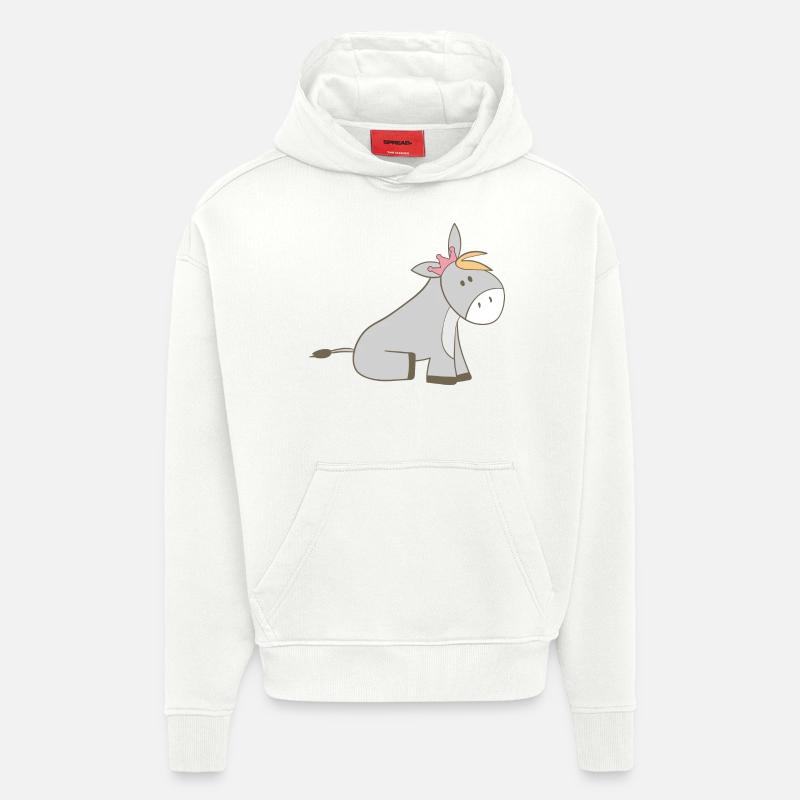 baudet - Sweat à capuche bio épais oversize fabriqué en UE - OFF WHITE