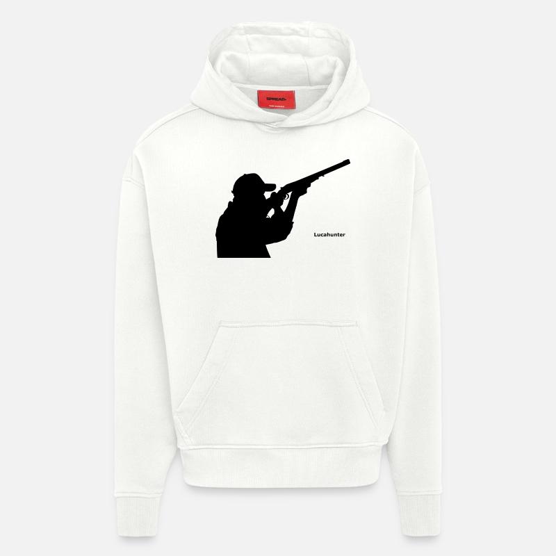 Luca Hunter - Sweat à capuche bio épais oversize fabriqué en UE - OFF WHITE
