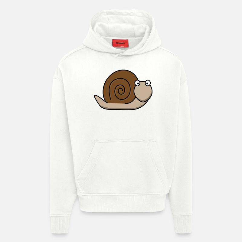 vis amicale - Sweat à capuche bio épais oversize fabriqué en UE - OFF WHITE