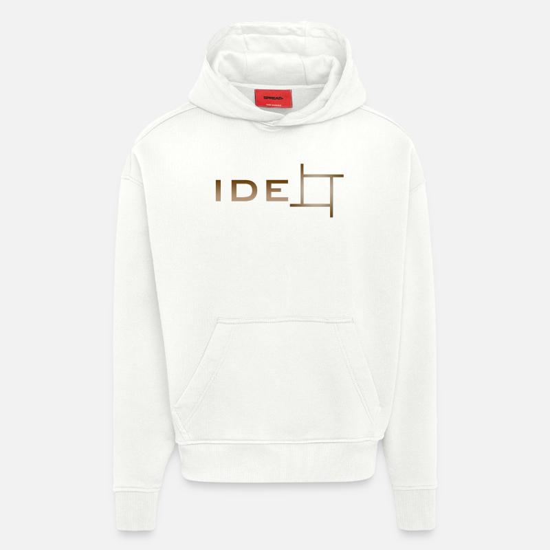 Idée - idée - Sweat à capuche bio épais oversize fabriqué en UE - OFF WHITE