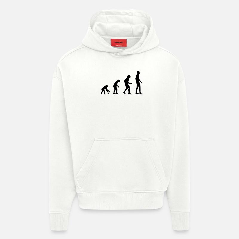 évolution - Sweat à capuche bio épais oversize fabriqué en UE - OFF WHITE