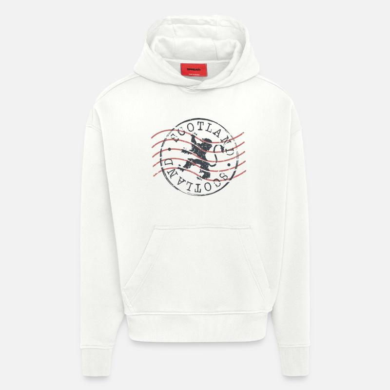 ecosse angleterre britannique - Sweat à capuche bio épais oversize fabriqué en UE - OFF WHITE