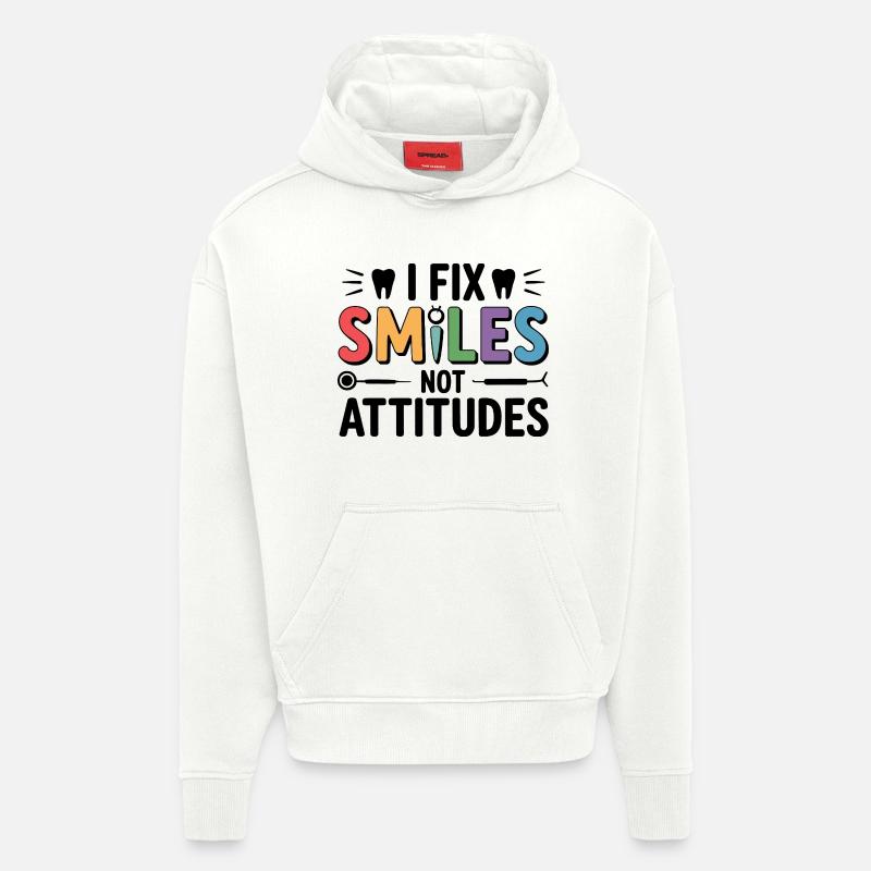 Zahntechniker Brückenkunst - Hoodie- made by SPREAD  - OFF WHITE