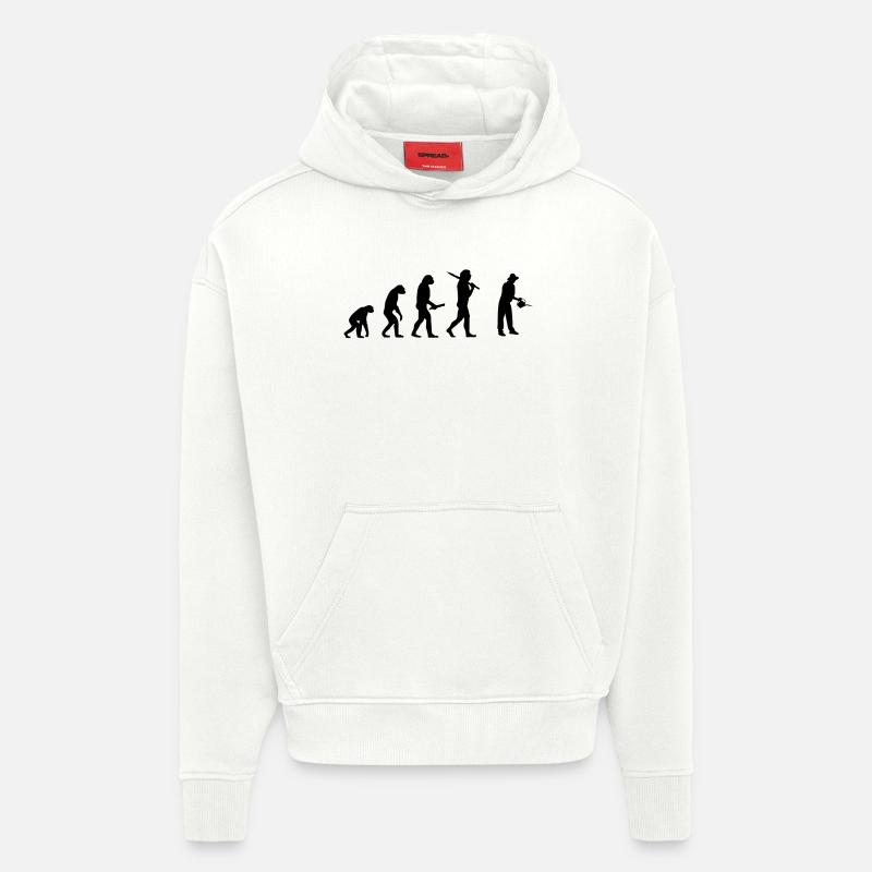 gaertner evolution développement de progrès - Sweat à capuche bio épais oversize fabriqué en UE - OFF WHITE