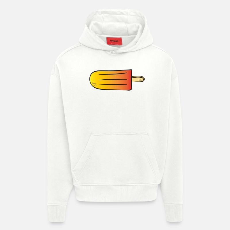 popsicle - Sweat à capuche bio épais oversize fabriqué en UE - OFF WHITE