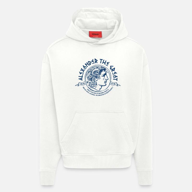 Alexander der große Mazedonien - Hoodie- made by SPREAD  - OFF WHITE