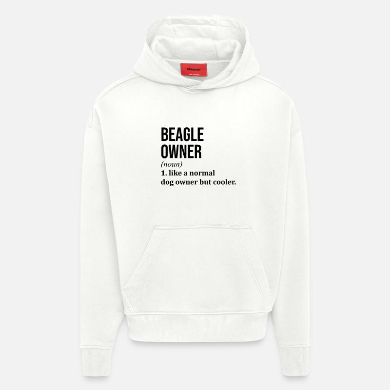 beagle - Sweat à capuche bio épais oversize fabriqué en UE - OFF WHITE
