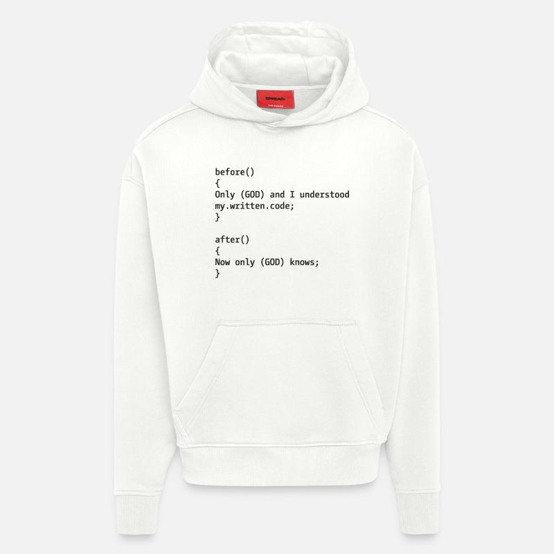 Developer Joke - Hoodie- made by SPREAD  - OFF WHITE