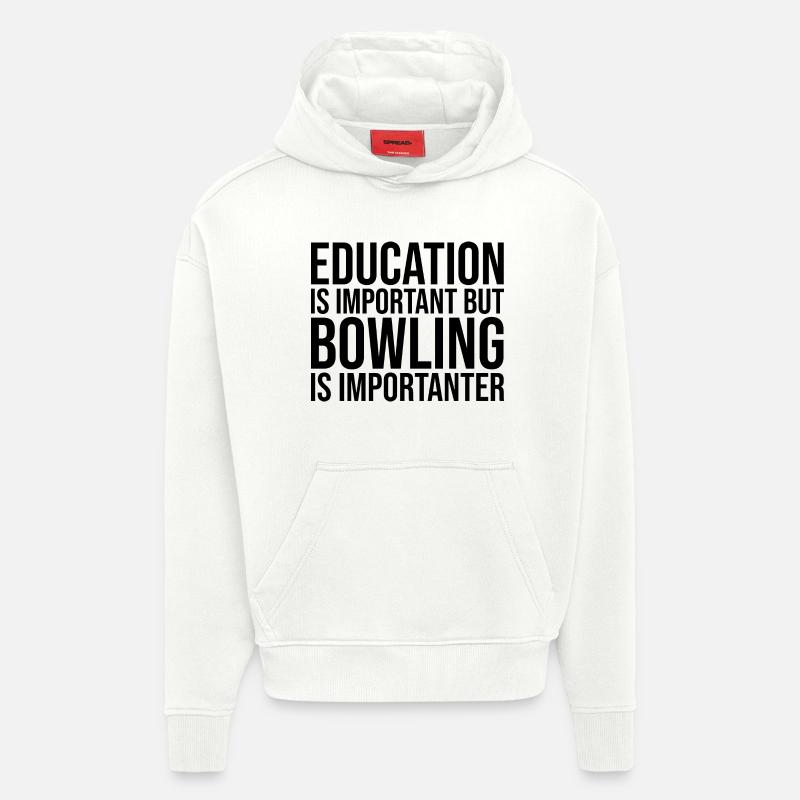 bowling - Sweat à capuche bio épais oversize fabriqué en UE - OFF WHITE