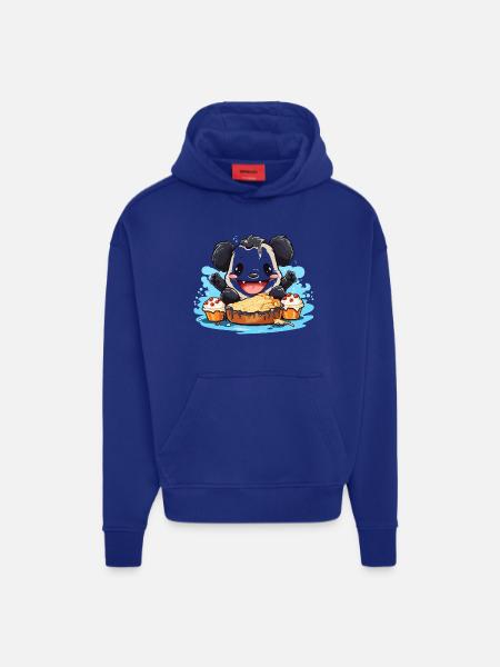 Kawaii Panda with Cake Feast - Hoodie- made by SPREAD - OFF WHITE