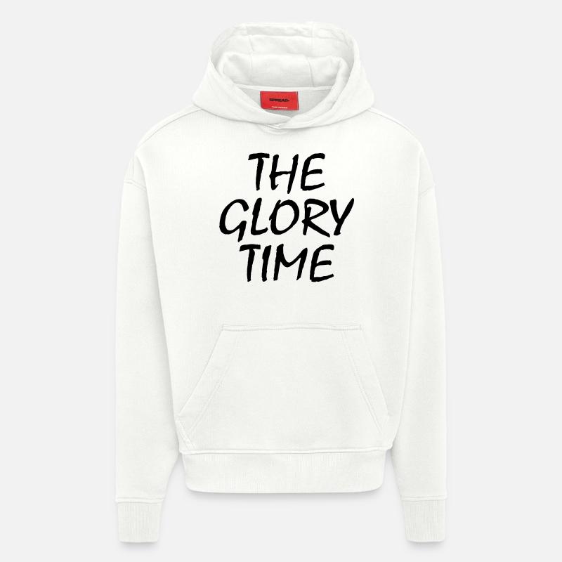 The glory time - Sweat à capuche bio épais oversize fabriqué en UE - OFF WHITE