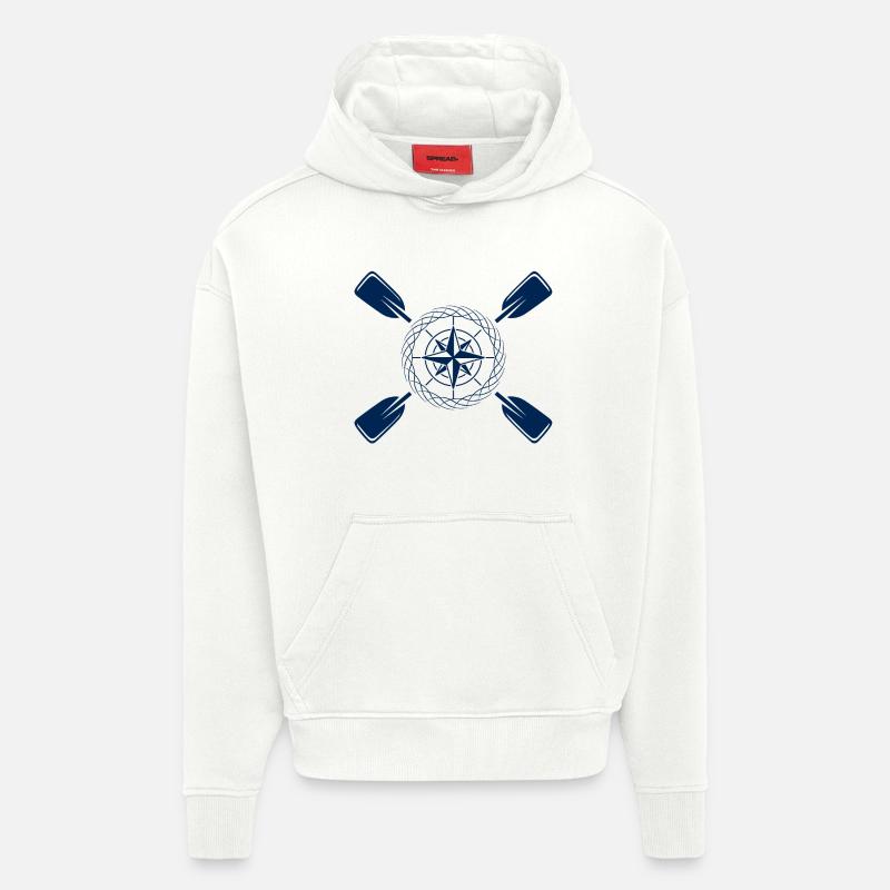 Paddel & Kompass - Hoodie- made by SPREAD  - OFF WHITE