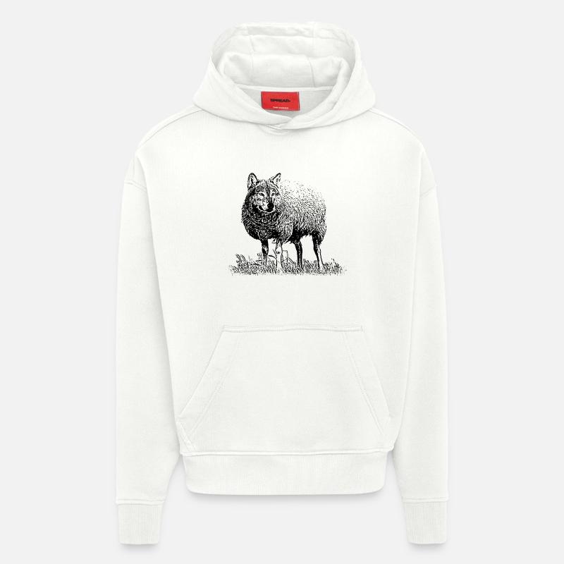 Wolf im Schafspelz - Hoodie- made by SPREAD  - OFF WHITE
