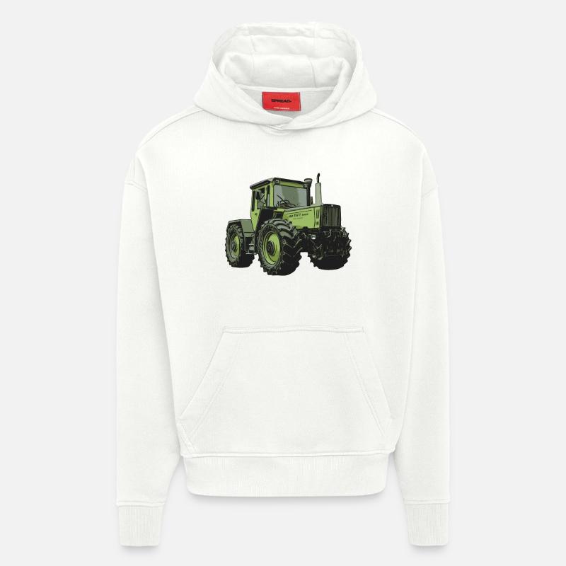 Tracteur MB trac 1800 intercooler - Sweat à capuche bio épais oversize fabriqué en UE - OFF WHITE