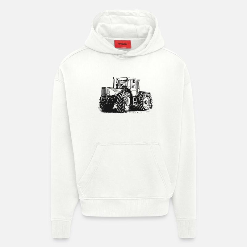 MB trac 1400 turbo | Traktor - Hoodie- made by SPREAD  - OFF WHITE