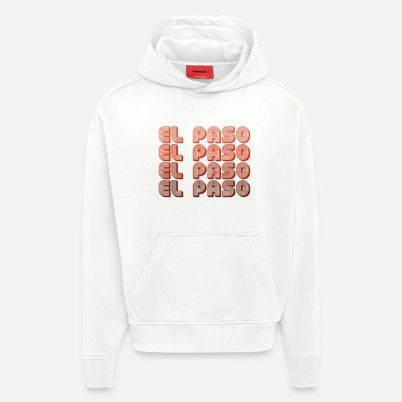 El Paso Gradient Retro Pattern - Hoodie- made by SPREAD  - OFF WHITE