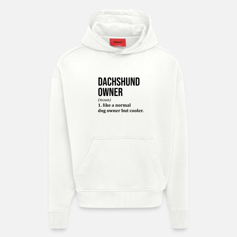 Teckel - Sweat à capuche bio épais oversize fabriqué en UE - OFF WHITE