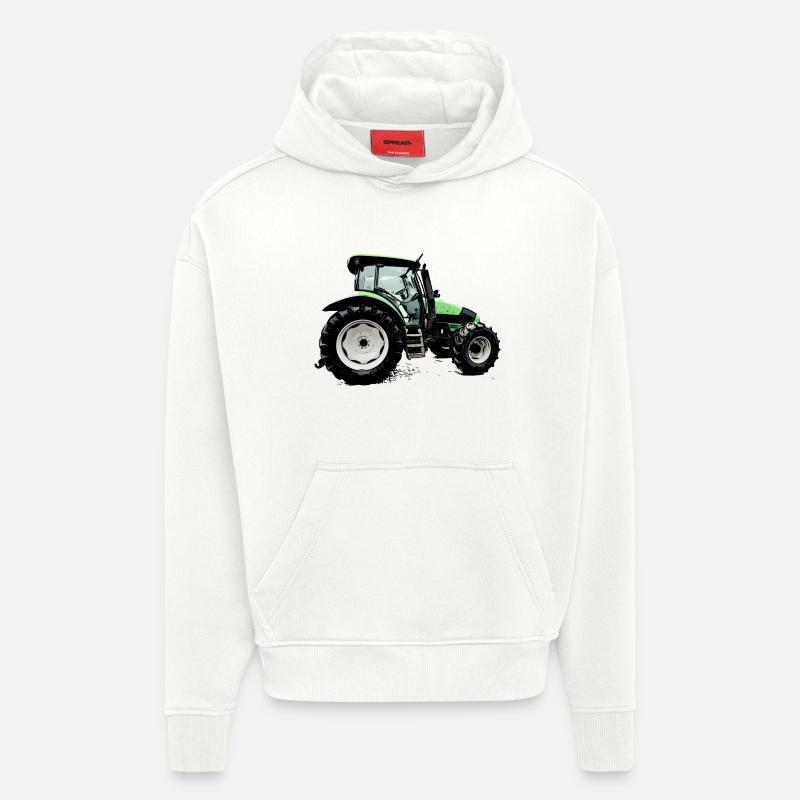 Traktor AGROTRON K110 - Hoodie- made by SPREAD  - OFF WHITE