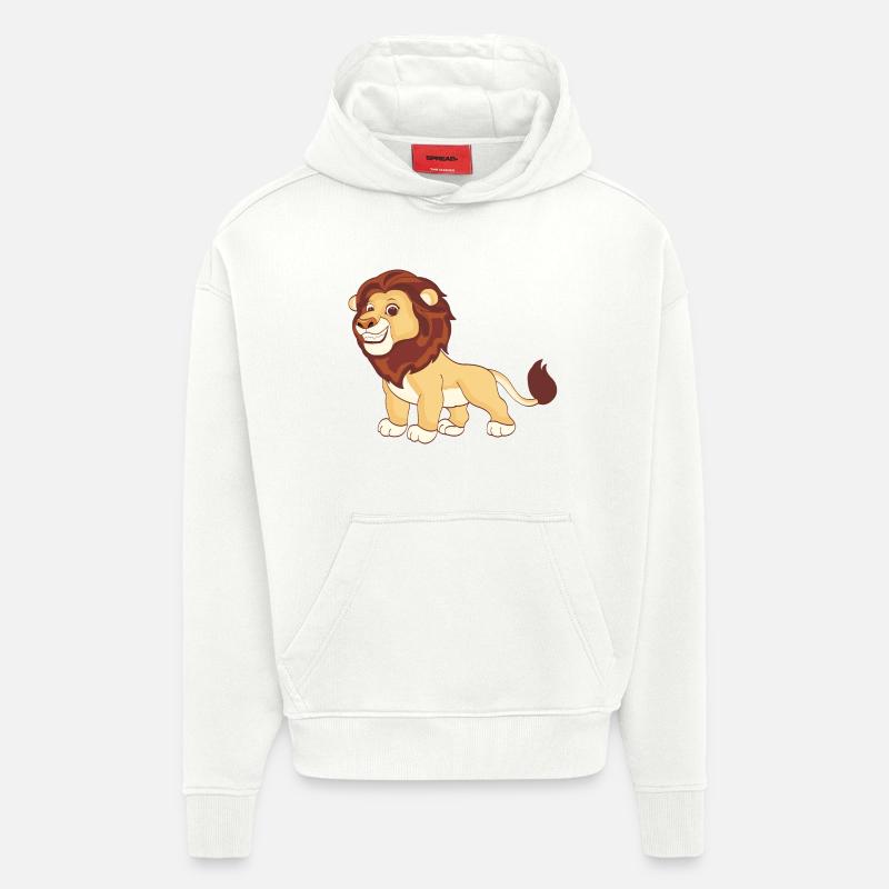 A magnificent lion - Hoodie- made by SPREAD  - OFF WHITE