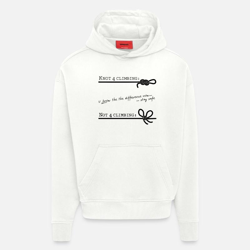 K-not 4 escalade - pureblack - DIGITAL - Sweat à capuche bio épais oversize fabriqué en UE - OFF WHITE