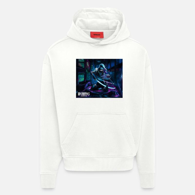 Graffiti Anime Samurai - Hoodie- made by SPREAD  - OFF WHITE