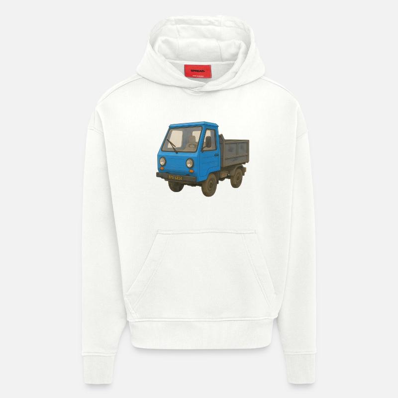 Petit Nain de Puissance - Sweat à capuche bio épais oversize fabriqué en UE - OFF WHITE