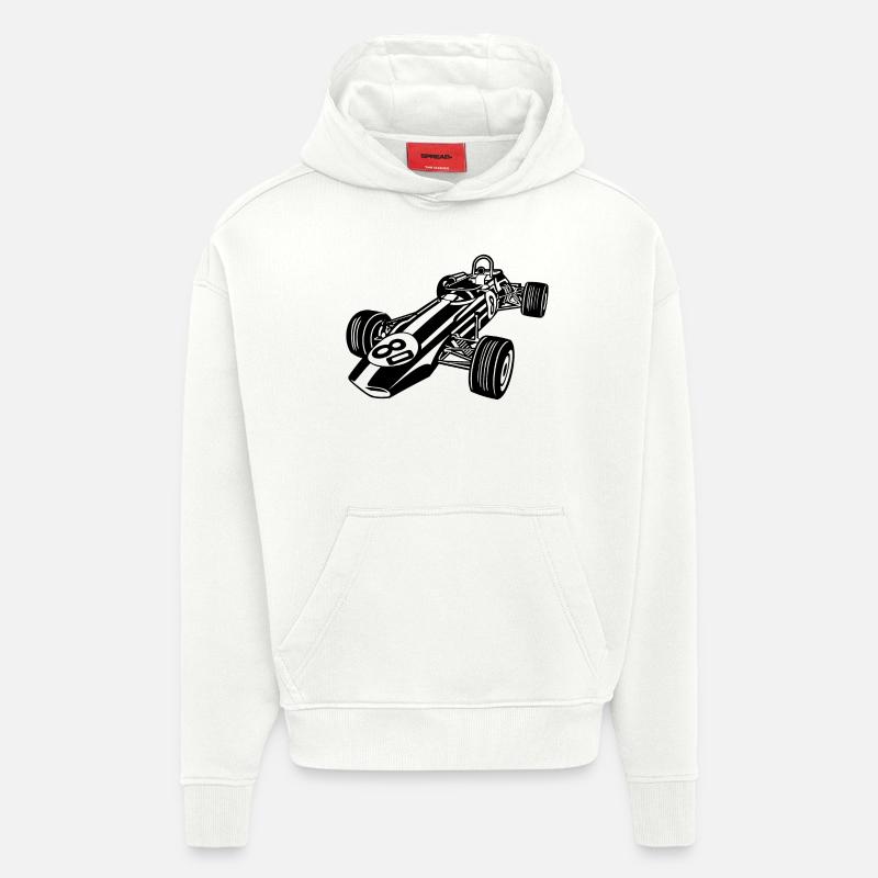 Rennwagen / Voiture de course 02_schwarz - Sweat à capuche bio épais oversize fabriqué en UE - OFF WHITE