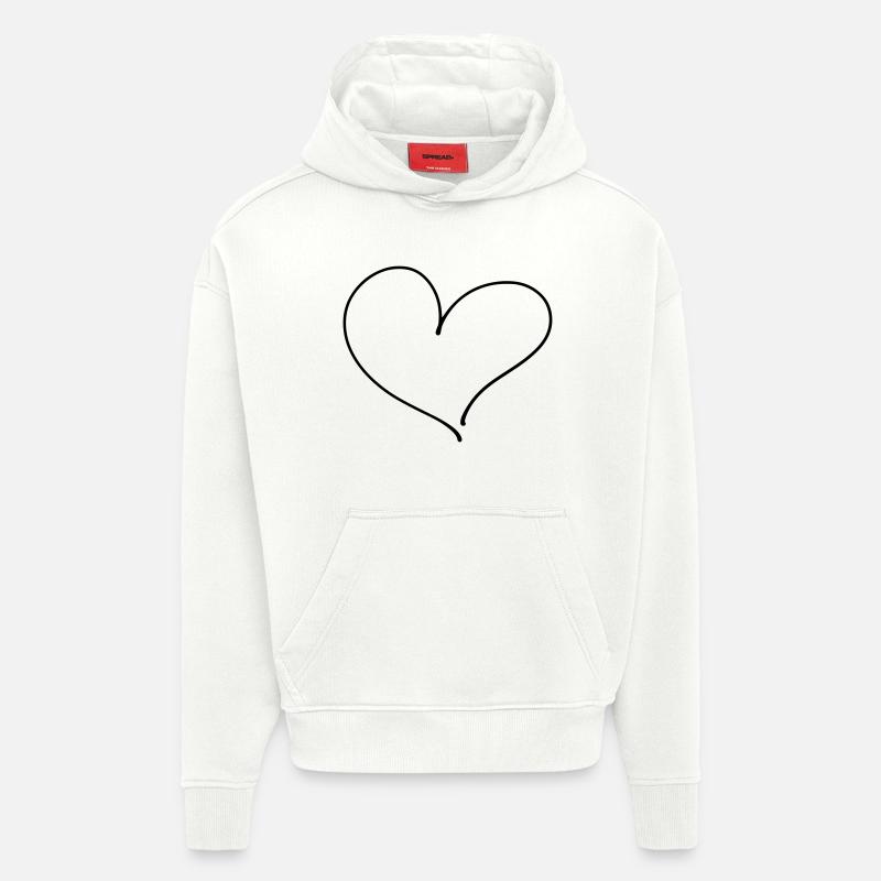 Herz / Liebe - Hoodie- made by SPREAD  - OFF WHITE