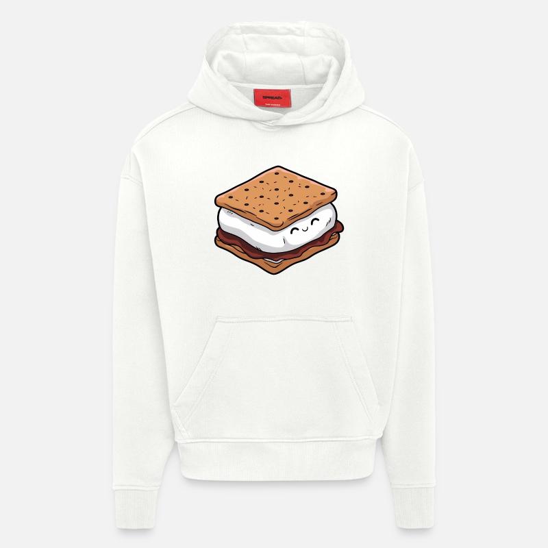 S'more mignon - Sweat à capuche bio épais oversize fabriqué en UE - OFF WHITE